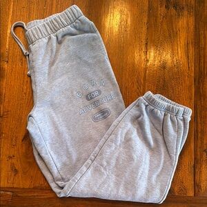 PacSun Land Rover Sweatpants S Pockets Drawstring Lite Blue
